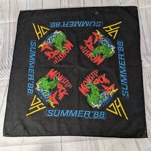 Vintage Van Halen Souvenir Monsters Of Rock Tour 1988 Rock Headband Bandana